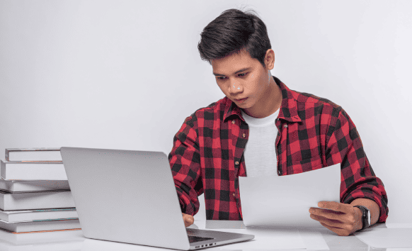 Student submitting their high school documents for translation and receiving them back with certified accuracy. Student submitting their high school documents for translation and receiving them back with certified accuracy.